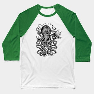 Monster Octopus Baseball T-Shirt